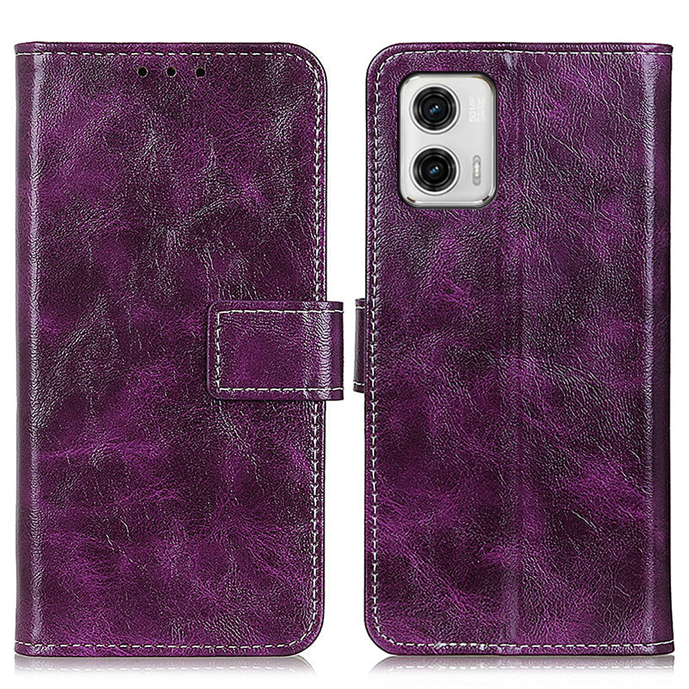 For Motorola Moto G73 5G Retro Crazy Horse Texture Phone Case PU Leather Wallet Phone Stand Cover For Motorola Moto G73 5G Retro Crazy Horse Texture Phone Case PU Leather Wallet Phone Stand Cover